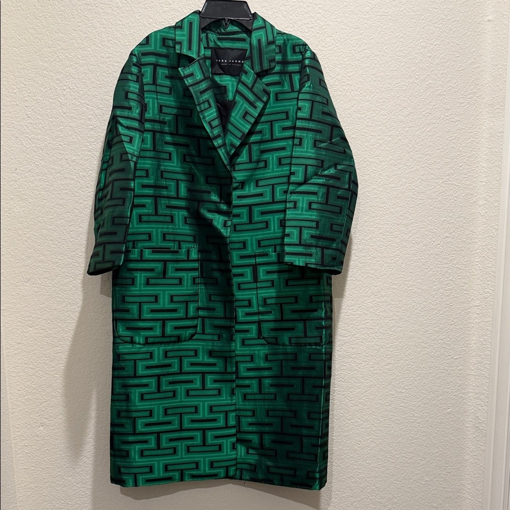 NWT Tara Jarmon Martinvert graphic-print coat - Picture 5 of 11